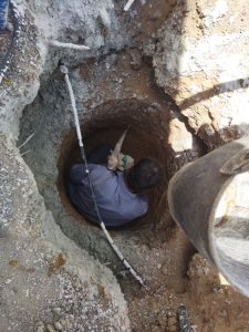 حفر چاه ماشینی در نیاوران تهران
